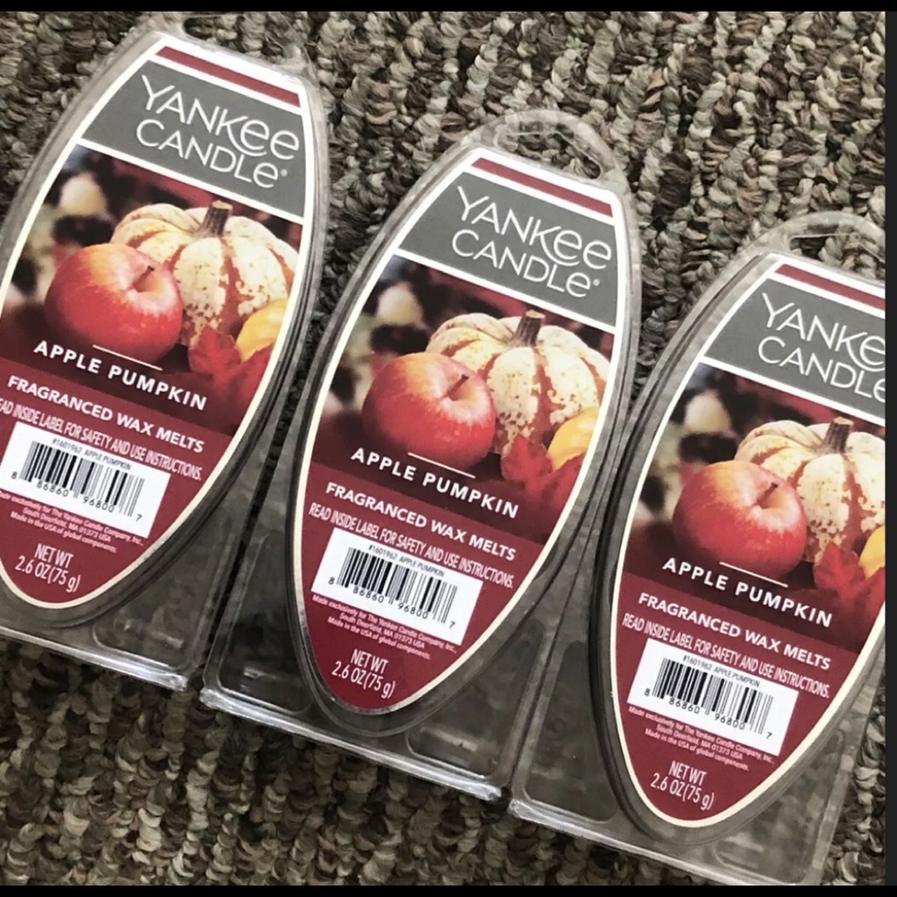 Bundle of 3 Yankee Candle Wax Melts Apple Pumpkin